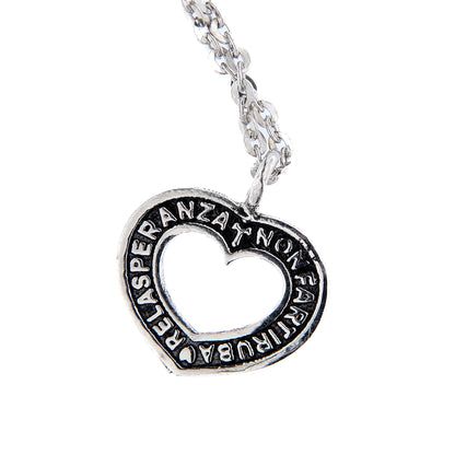 Collana Cor con cuore inciso, argento 925