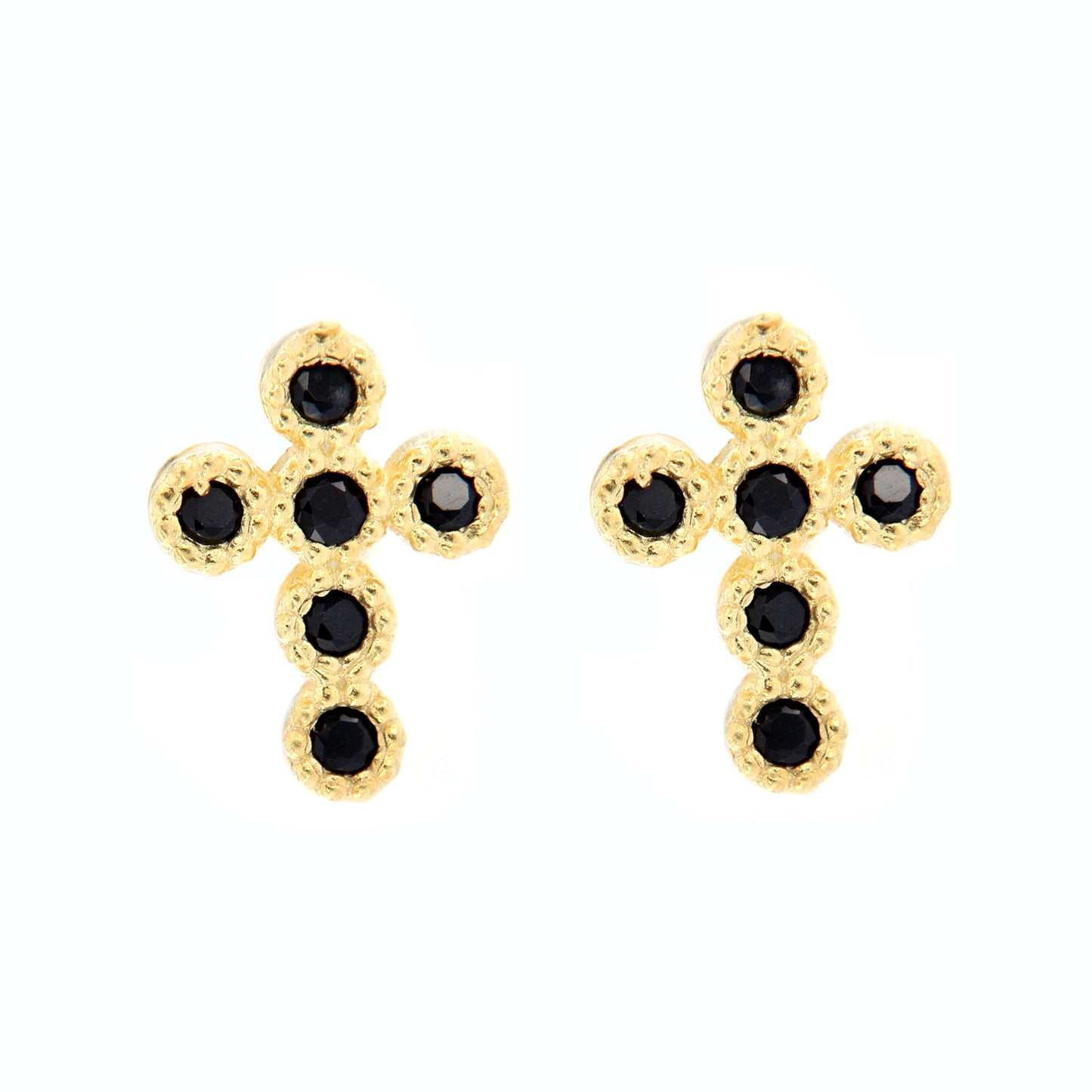Orecchini Crucis, croce con zirconi, argento 925