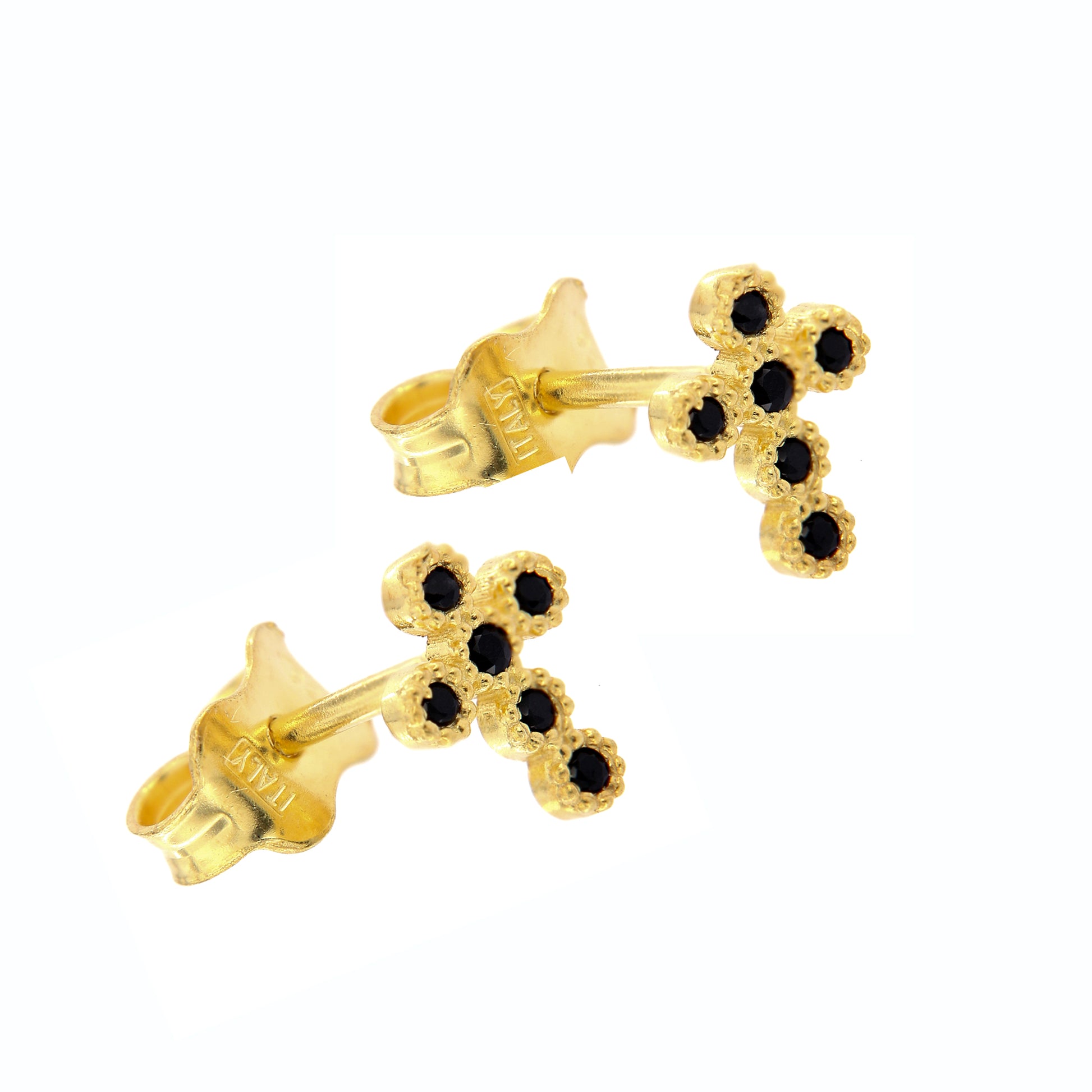 Orecchini Crucis, croce con zirconi, argento 925