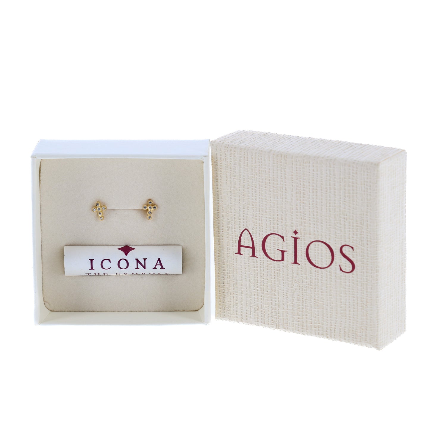 Orecchini Crucis, croce con zirconi, argento 925