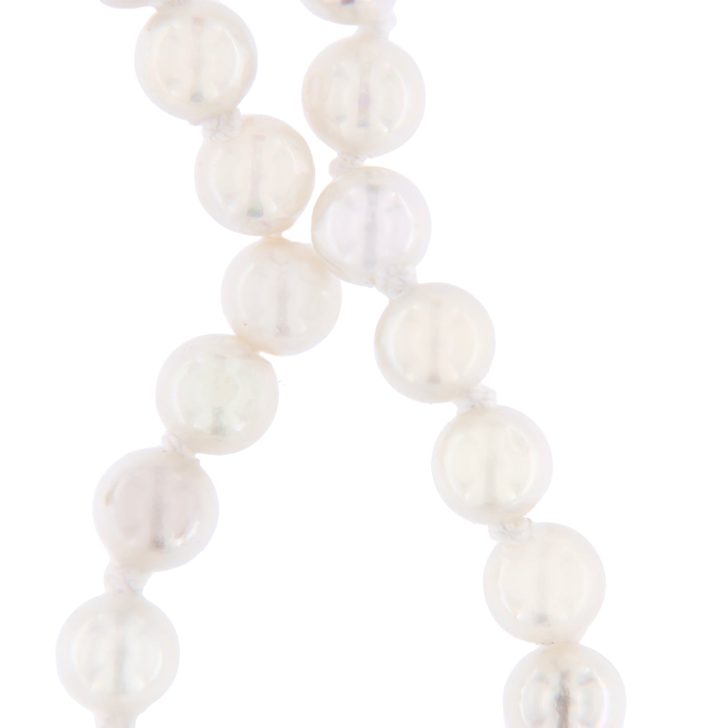 Collana Crucis con perle, croce con zirconi, argento 925 dorato