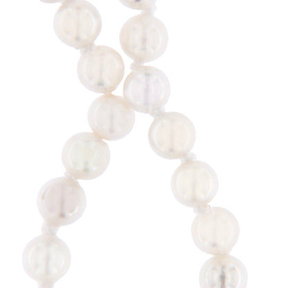 Collana Crucis con perle, croce con zirconi, argento 925 dorato