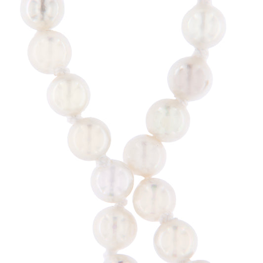 Bracciale Crucis in perle di conchiglia, Croce con zirconi Rubino in argento 925