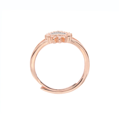 Anello Sacrum Cor, Cuore Votivo con zirconi, argento 925 rosè
