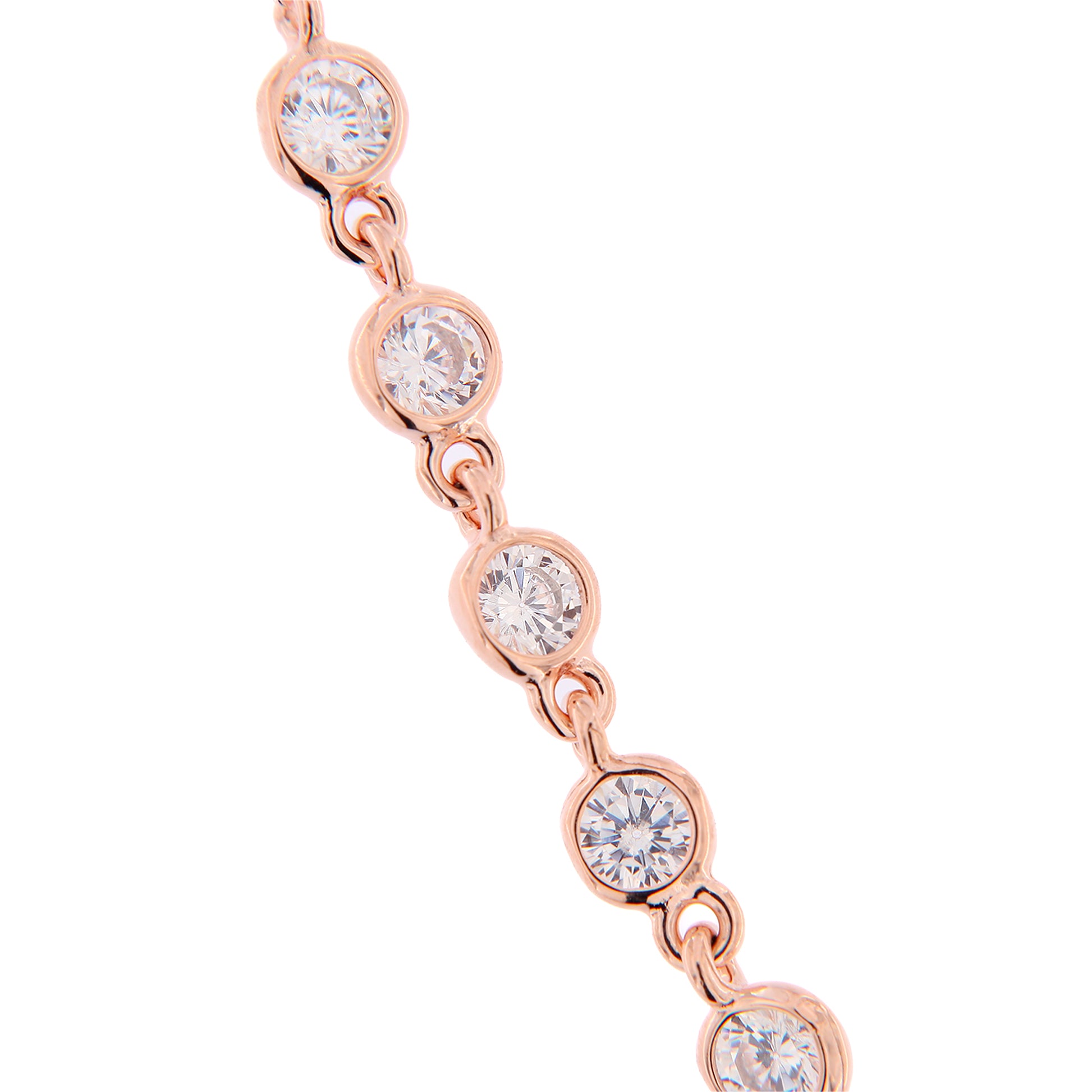 Bracciale Sacrum Cor, Cuore Votivo con zirconi, argento 925 rosè