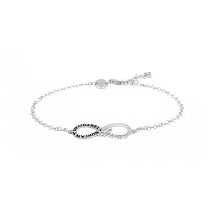 Bracciale Infinitum con simbolo infinito e incisione, in argento 925