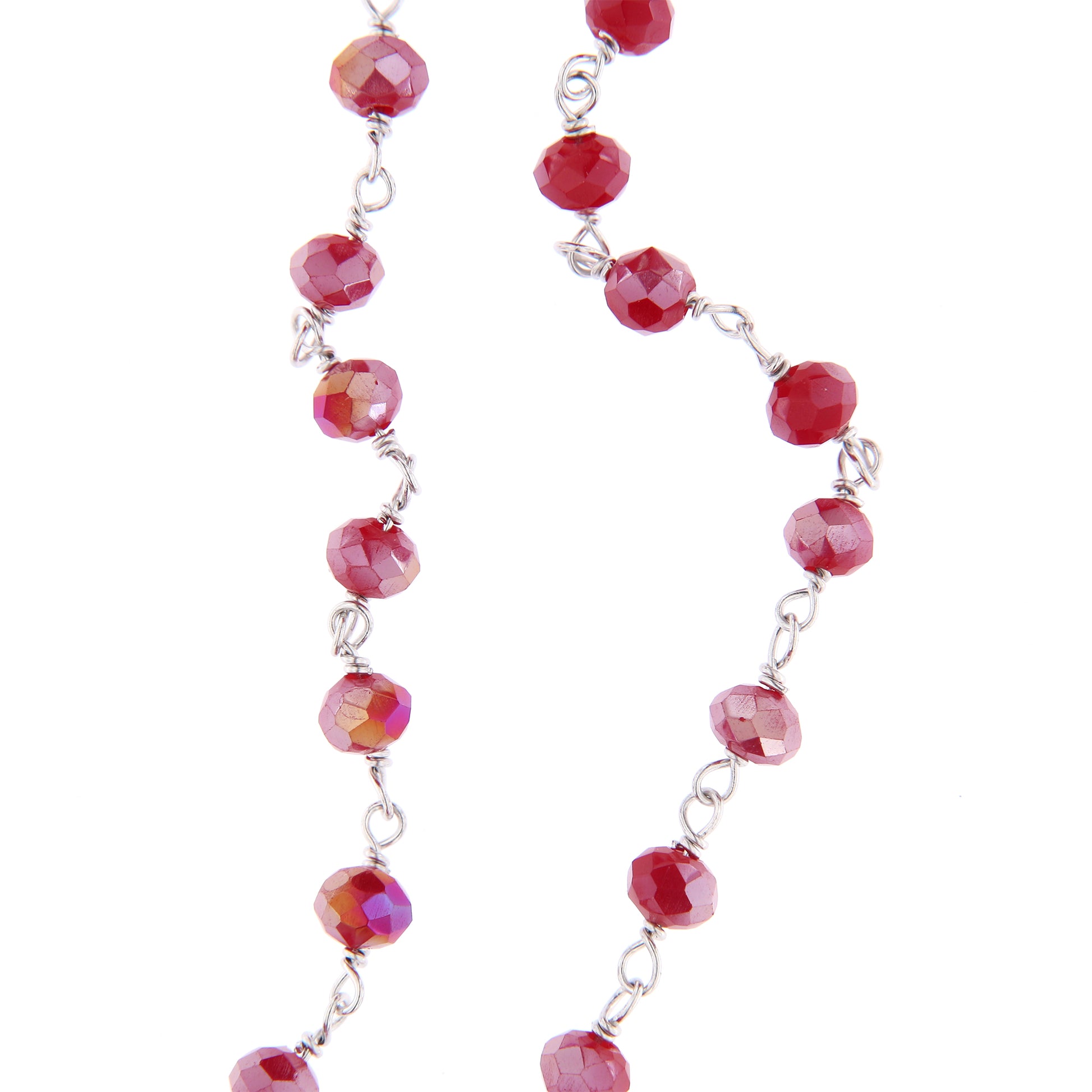 Collana Coloribus con pietre e croce zirconi, argento 925