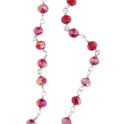 Collana Coloribus con pietre e croce zirconi, argento 925
