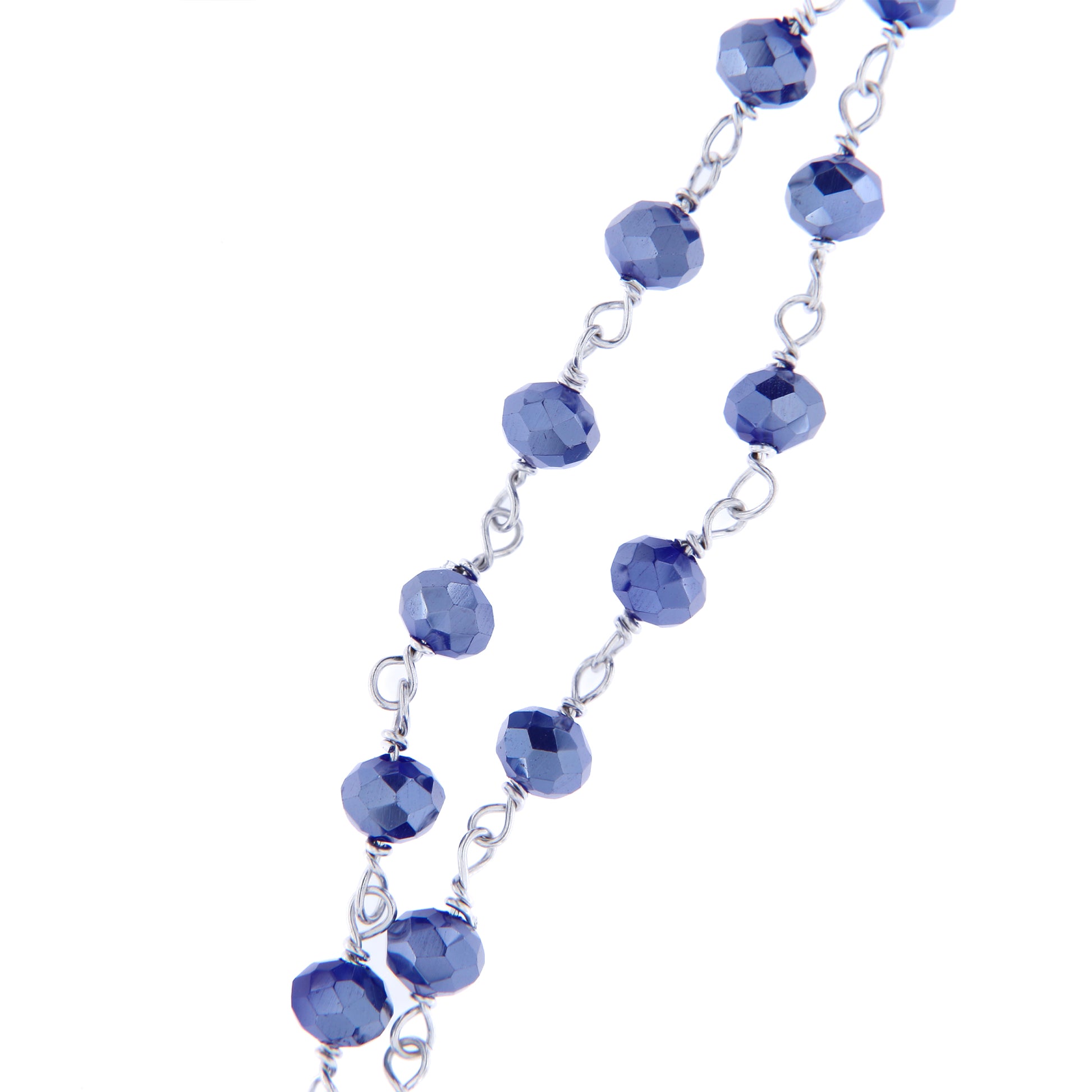 Collana Coloribus con pietre e croce zirconi, argento 925