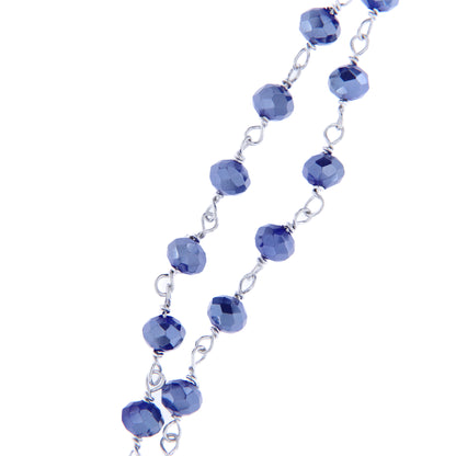 Collana Coloribus con pietre e croce zirconi, argento 925