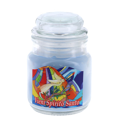 Ricordino Comunione/Cresima - Candela cero profumata in giara in vetro. Colorazioni e profumazioni Assortite
