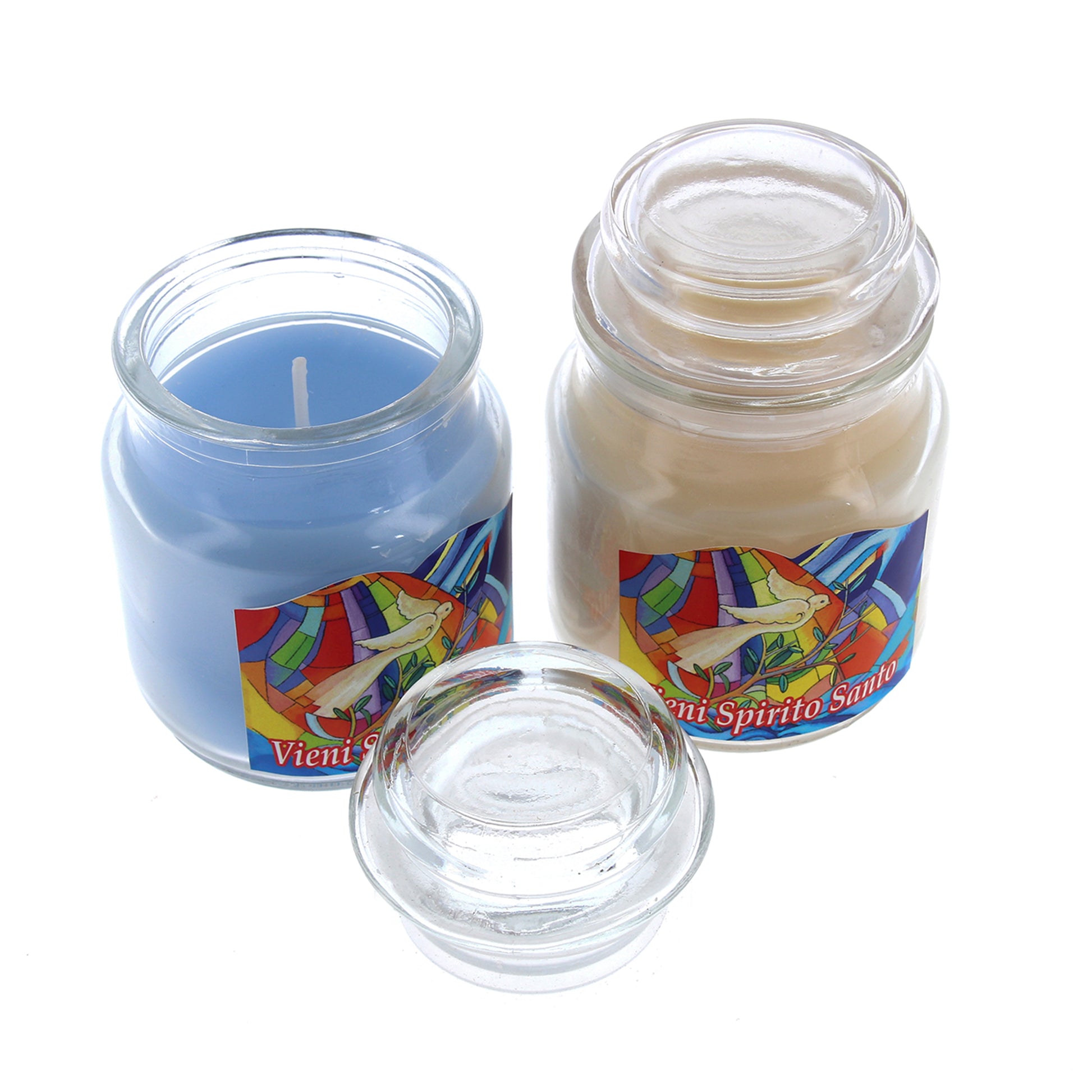 Ricordino Comunione/Cresima - Candela cero profumata in giara in vetro. Colorazioni e profumazioni Assortite
