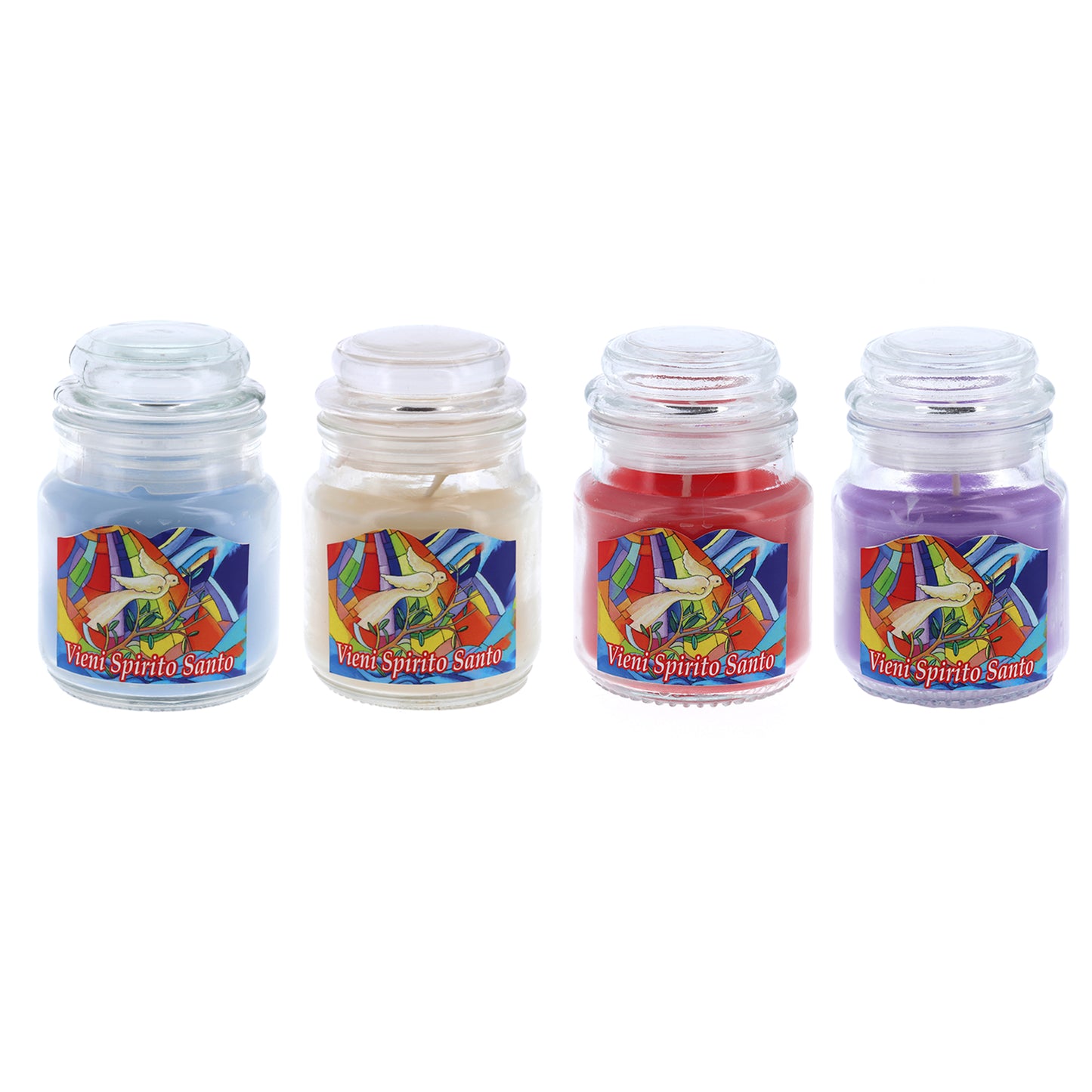 Ricordino Comunione/Cresima - Candela cero profumata in giara in vetro. Colorazioni e profumazioni Assortite
