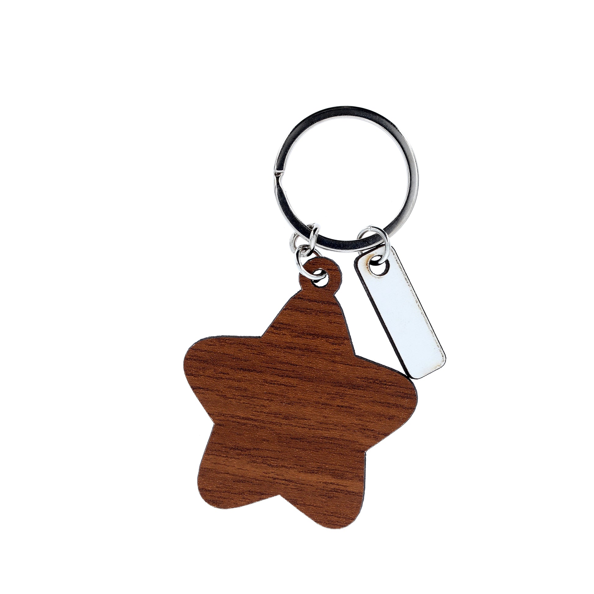 Portachiavi in legno immagine Peter Pan. Altezza 9,5 cm
