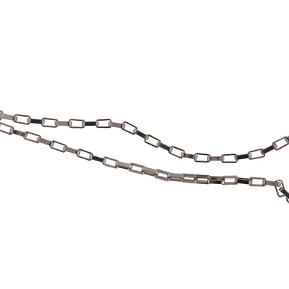Catenina in acciaio maglia piatta. Lunghezza 55 cm