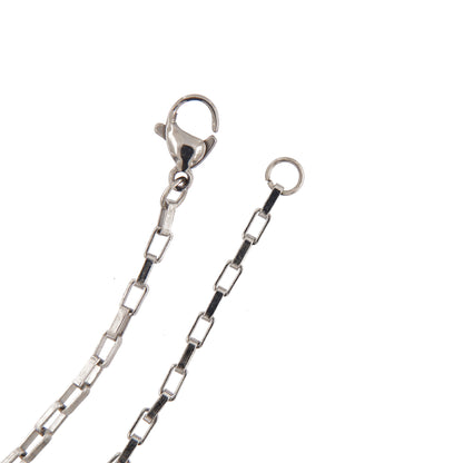 Catenina in acciaio maglia piatta. Lunghezza 55 cm