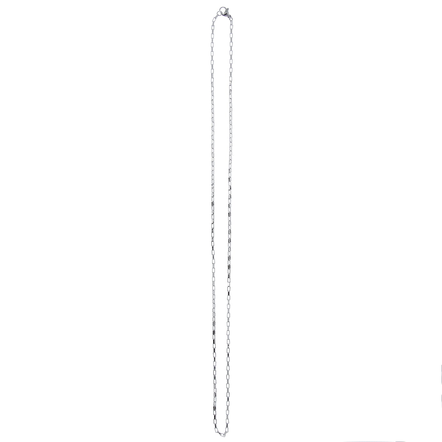Catenina in acciaio maglia piatta. Lunghezza 55 cm