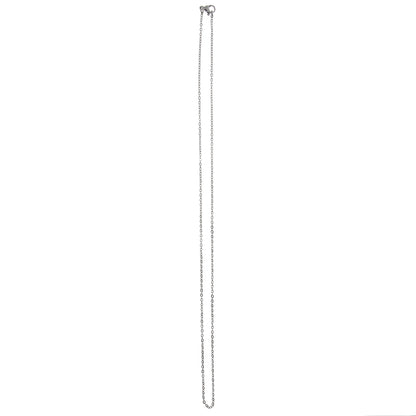 Catenina in acciaio a maglia tonda. Lunghezza 50 cm