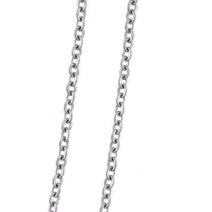 Catenina in acciaio a maglia tonda. Lunghezza 60 cm