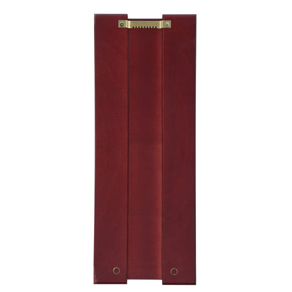 Via Crucis da appoggio in legno verniciato mogano. Altezza 30 cm