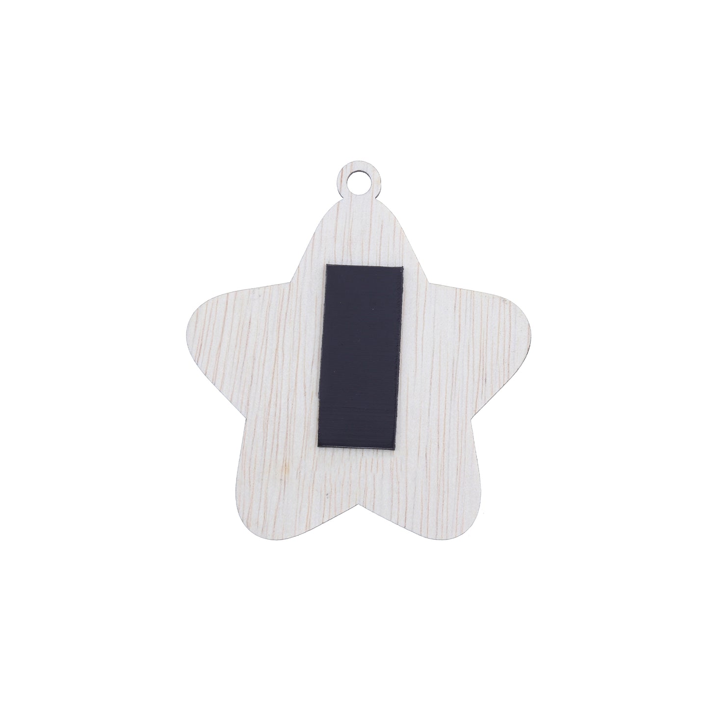 Immagine Piccolo Principe in legno a forma di stella,con magnete e cordoncino. Altezza 9 cm