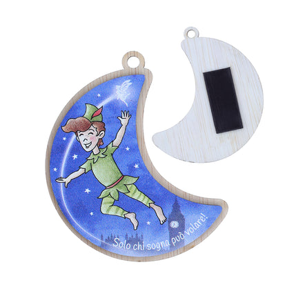 Immagine in legno Peter Pan con magnete e cordoncino