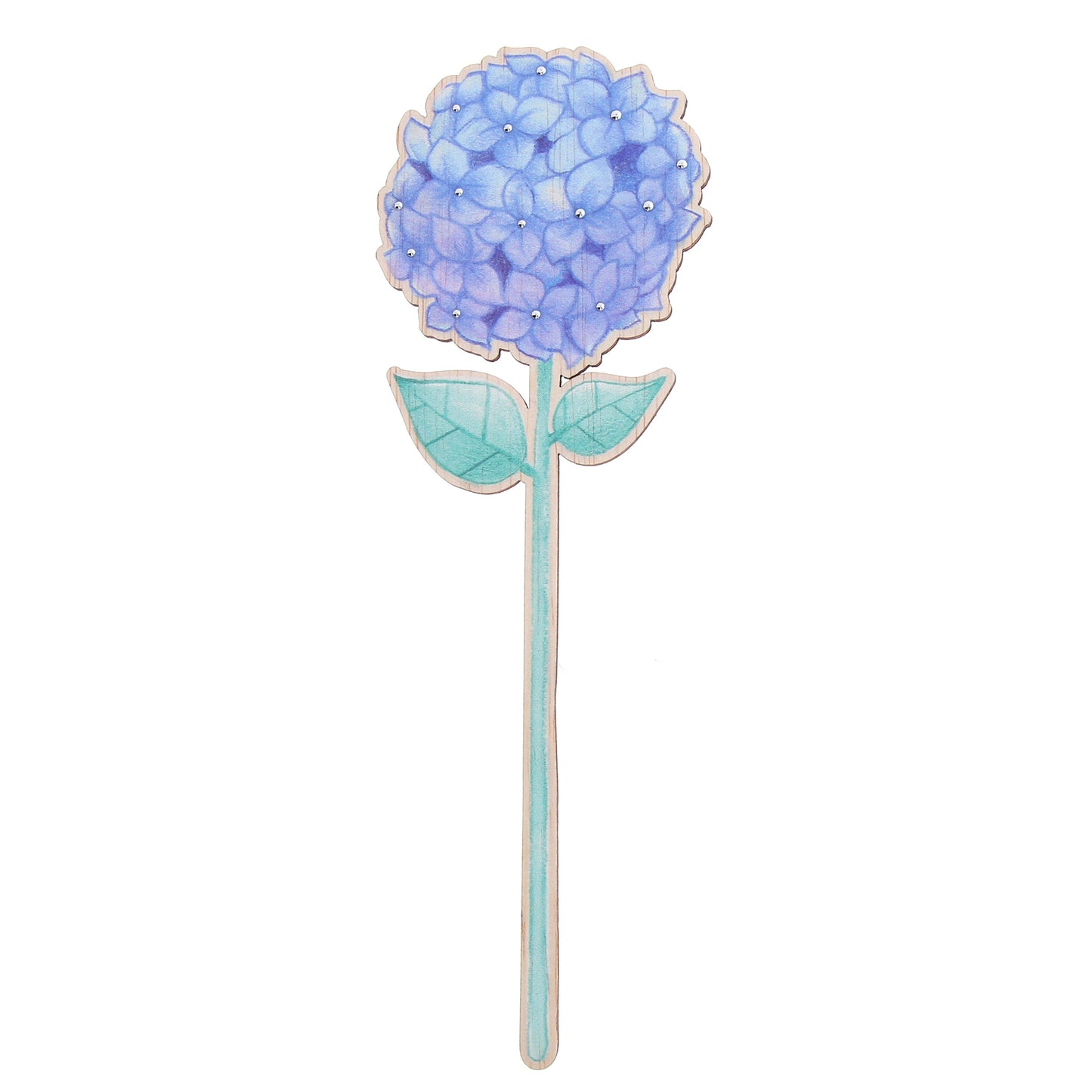 Fiore in legno completo di segnalibro e confezione. Altezza 25,5 cm