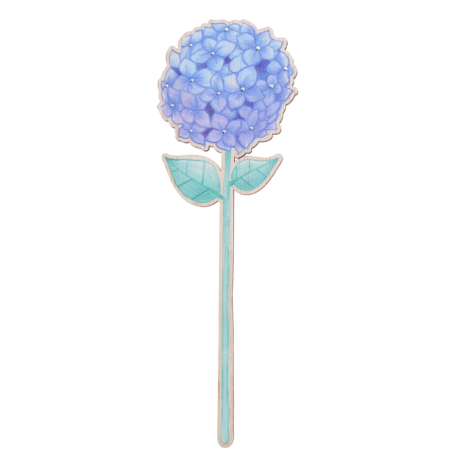 Fiore in legno completo di segnalibro e confezione. Altezza 25,5 cm