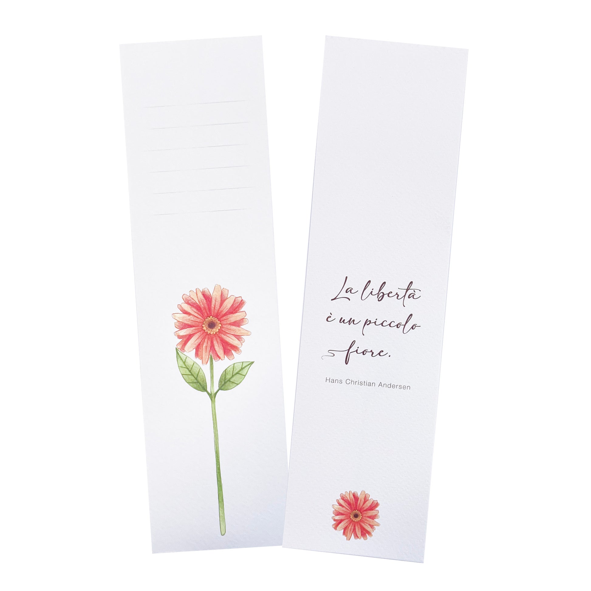 Fiore in legno completo di segnalibro e confezione. Altezza 25,5 cm