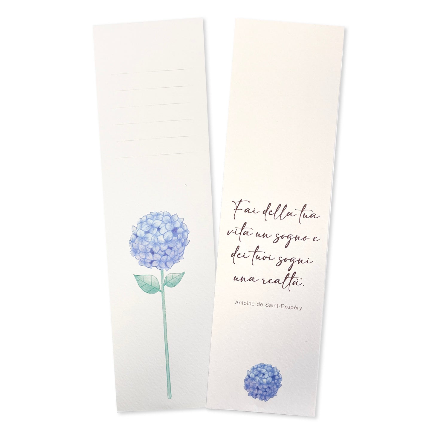 Fiore in legno completo di segnalibro e confezione. Altezza 25,5 cm