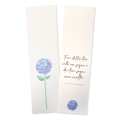 Fiore in legno completo di segnalibro e confezione. Altezza 25,5 cm