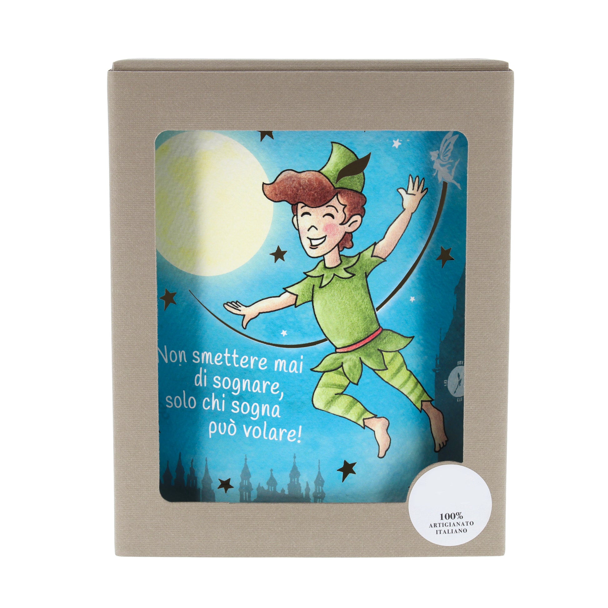 Lampada da compagnia in carta, Peter Pan. Altezza 16 cm