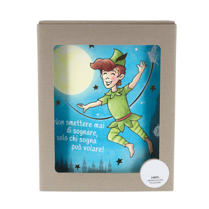 Lampada da compagnia in carta, Peter Pan. Altezza 16 cm