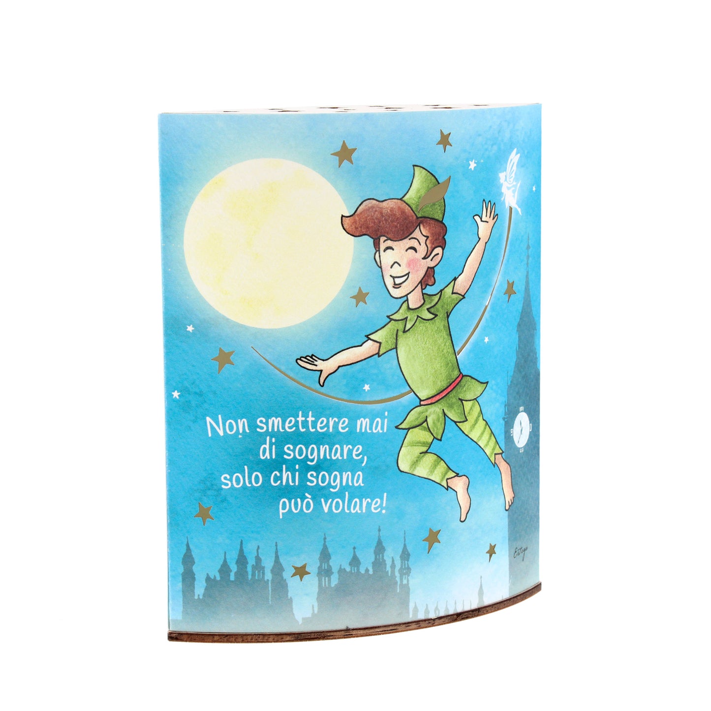 Lampada da compagnia in carta, Peter Pan. Altezza 16 cm