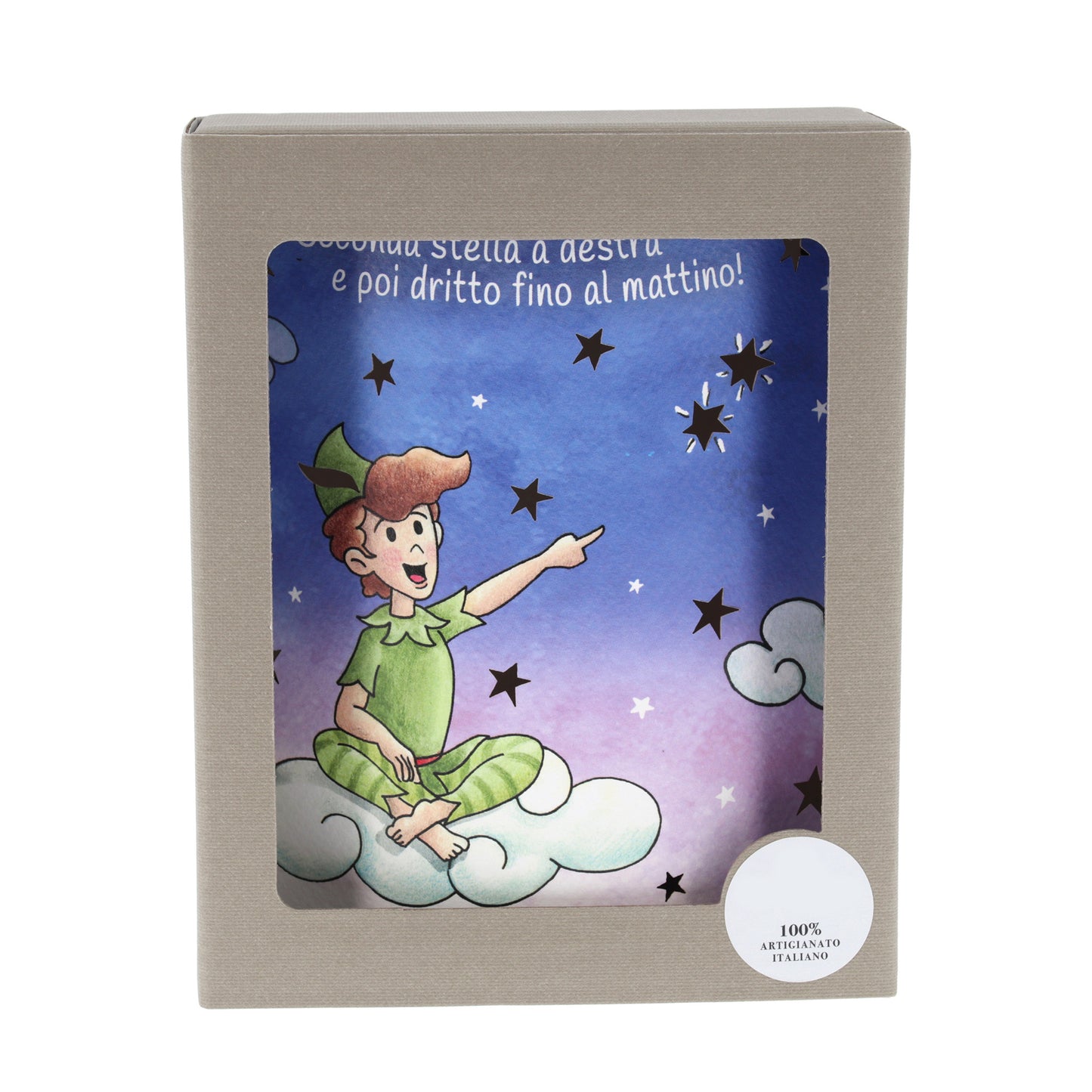 Lampada da compagnia in carta, Peter Pan. Altezza 16 cm