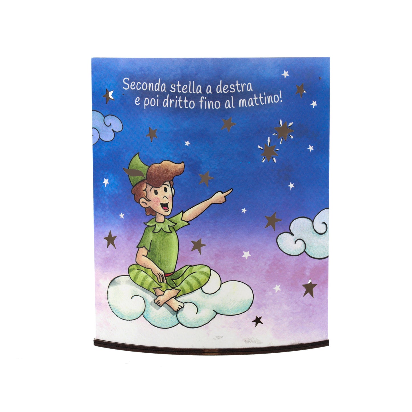 Lampada da compagnia in carta, Peter Pan. Altezza 16 cm