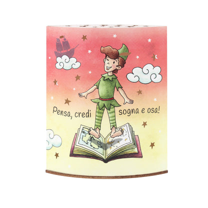 Lampada da compagnia in carta, Peter Pan. Altezza 16 cm