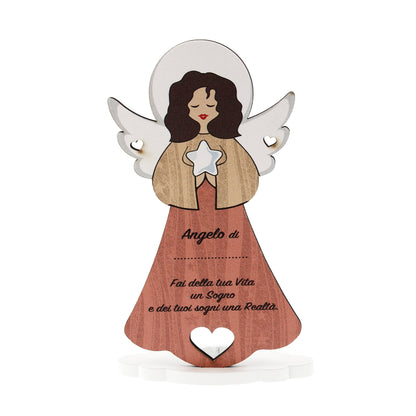 Angelo personalizzabile profumatore/porta confetti da appoggio h. 15,5 cm