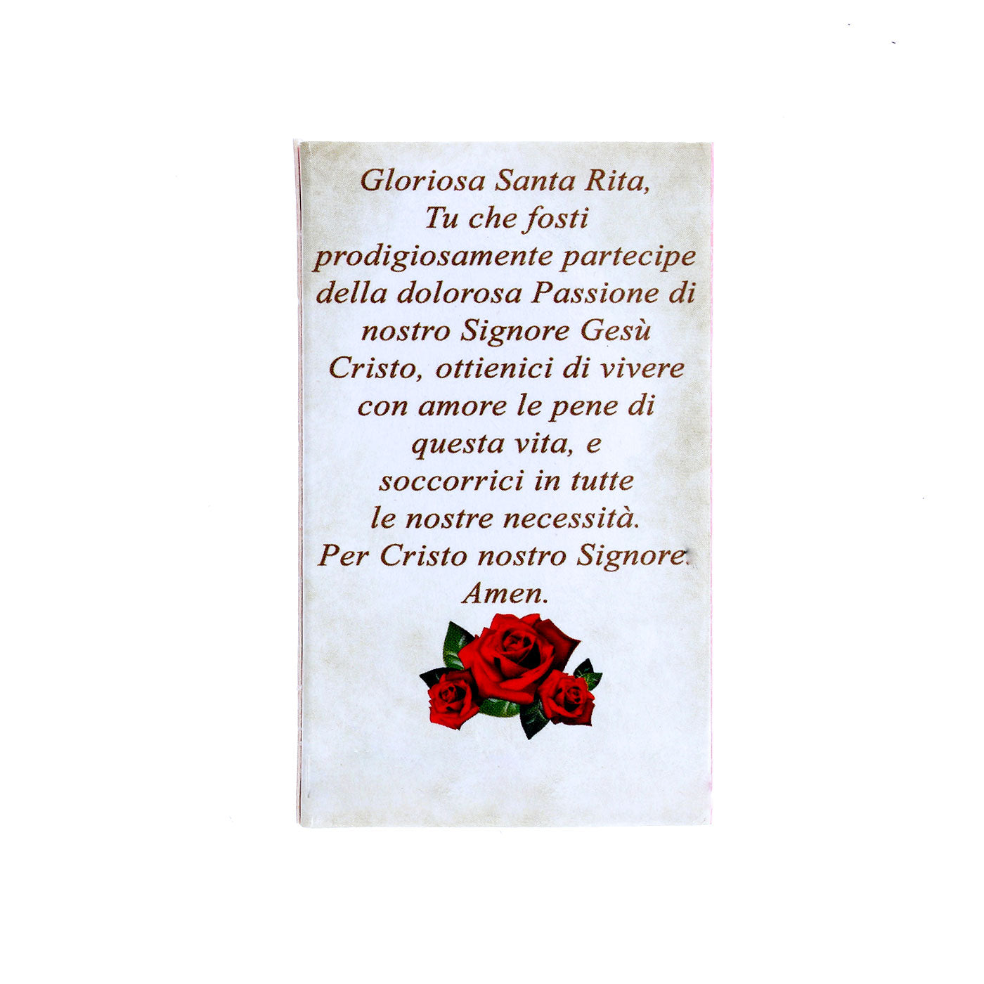 Catenina con ciondolo medaglia Santa Rita in acciaio.