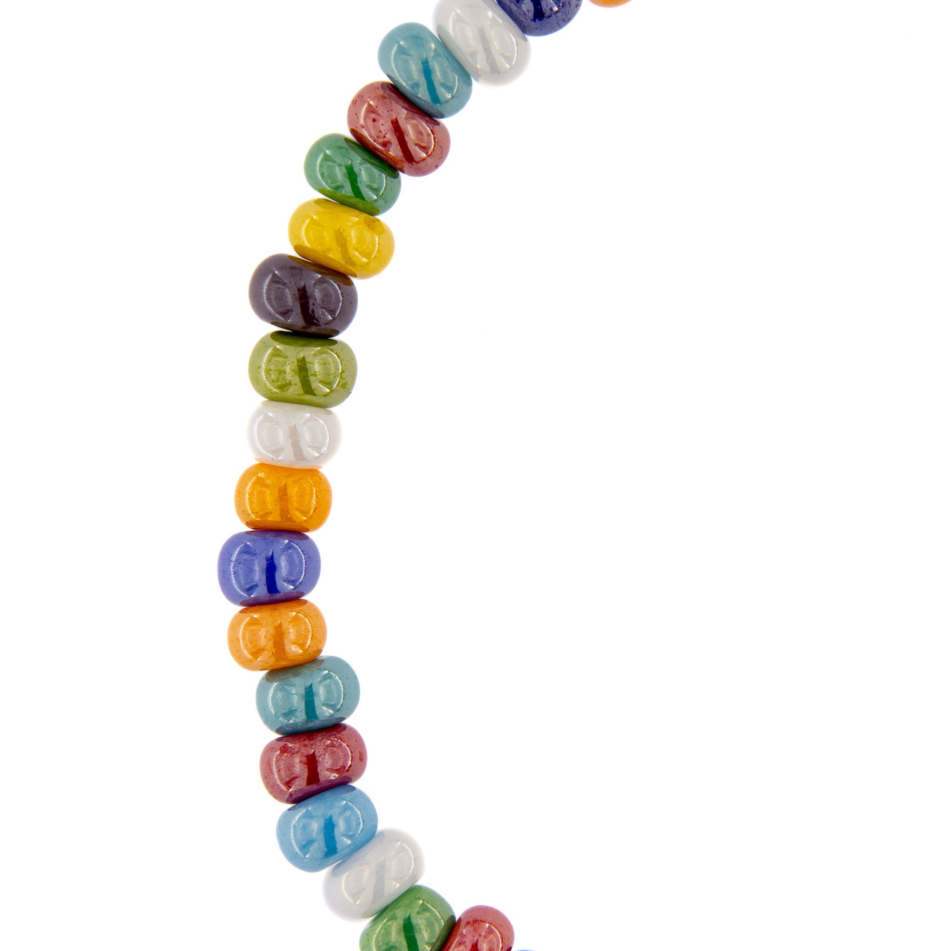 Bracciale elastico in vetro di Murano multicolore