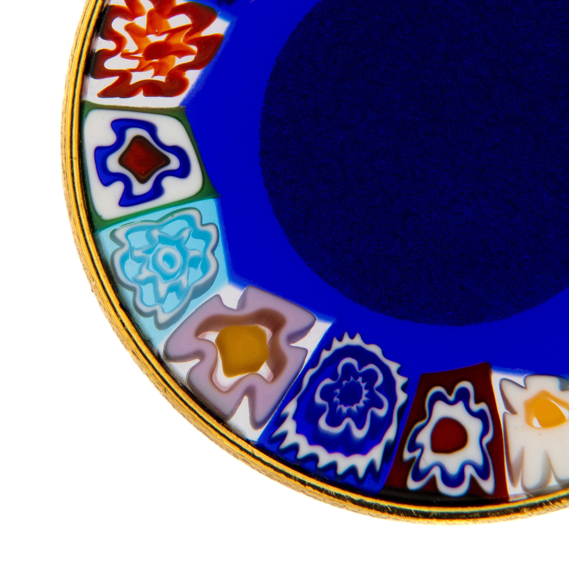Ciondolo Murrina Sant'Antonio, argento 925 e vetro di Murano. Diametro 2,3 cm