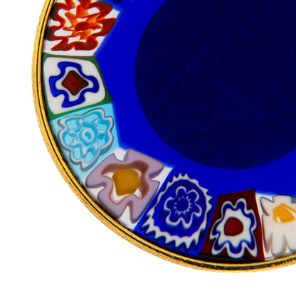 Ciondolo Murrina Sant'Antonio, argento 925 e vetro di Murano. Diametro 2,3 cm