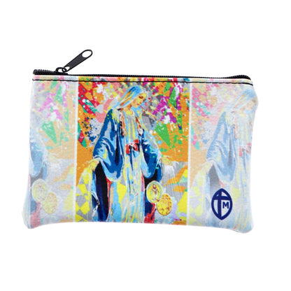 Mini pochette - borsellino in ecopelle, stile PopArt. Dimensioni 13x9,5 cm