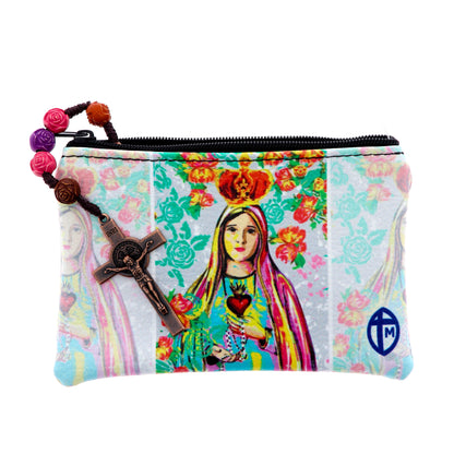Mini pochette - borsellino in ecopelle, stile PopArt. Dimensioni 13x9,5 cm