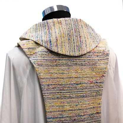 Scapolare in stoffa jaquard, multicolore. Misto seta e viscosa