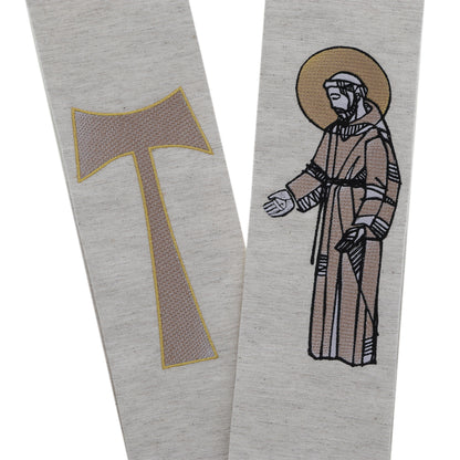 Stola ricamato avorio. Misto viscosa
