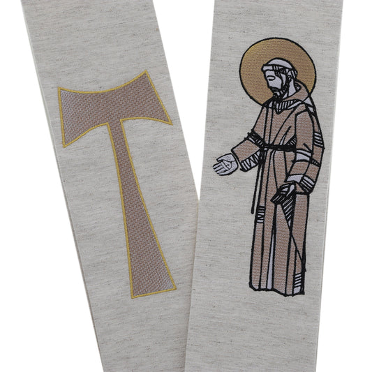 Stola ricamato avorio. Misto viscosa
