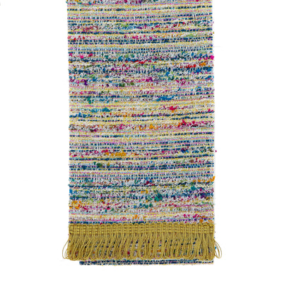 Stolone in stoffa jaquard, multicolore. Misto cotone