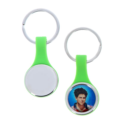 Portachiavi in silicone e metallo Carlo Acutis. Altezza 8,5 cm