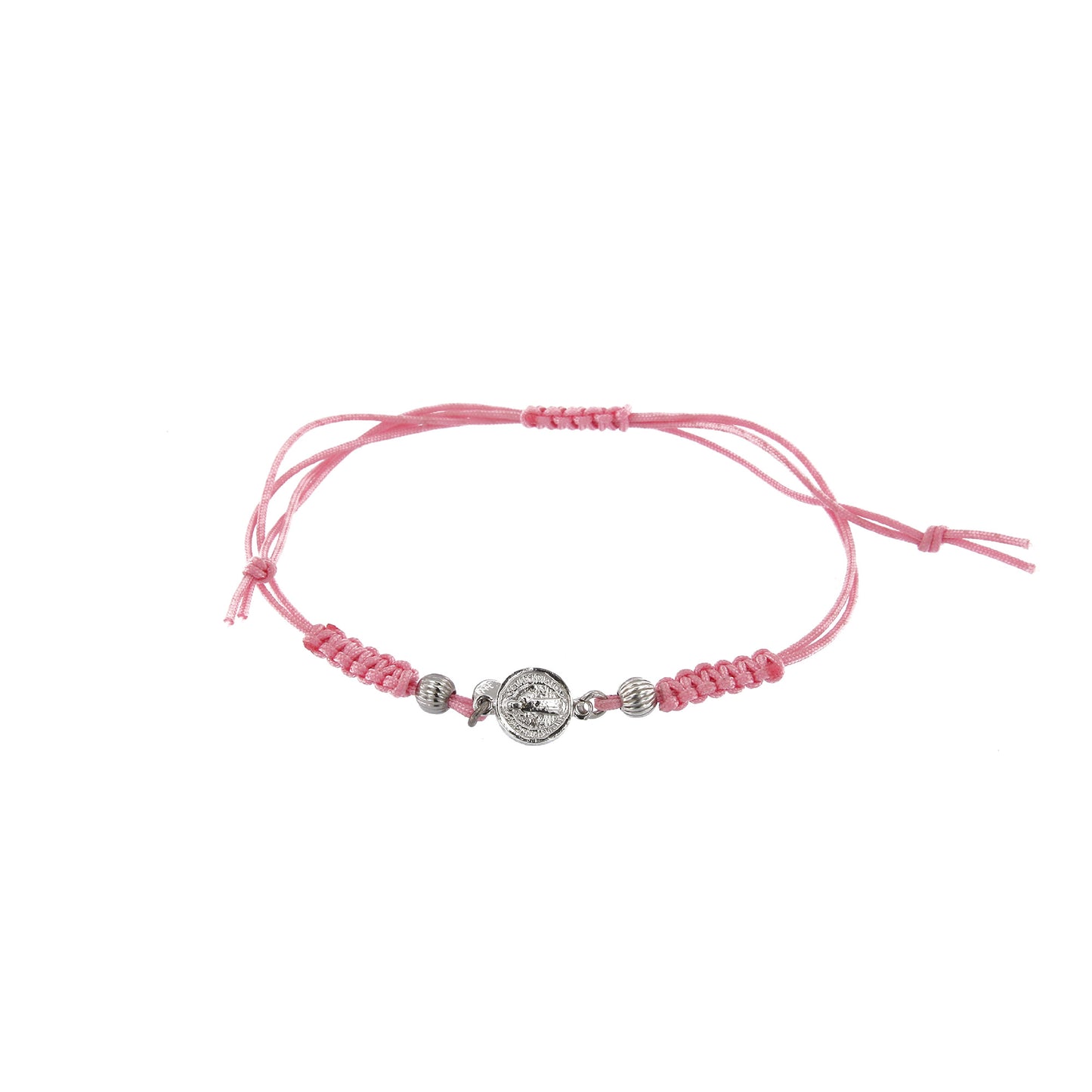Bracciale in sagola Croce San Benedetto in argento 925
